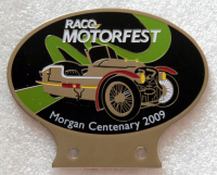 badge Morgan : RACQ Motorfest Morgan centenary 2009 badge Morgan : RACQ Motorfest Morgan centenary 2009